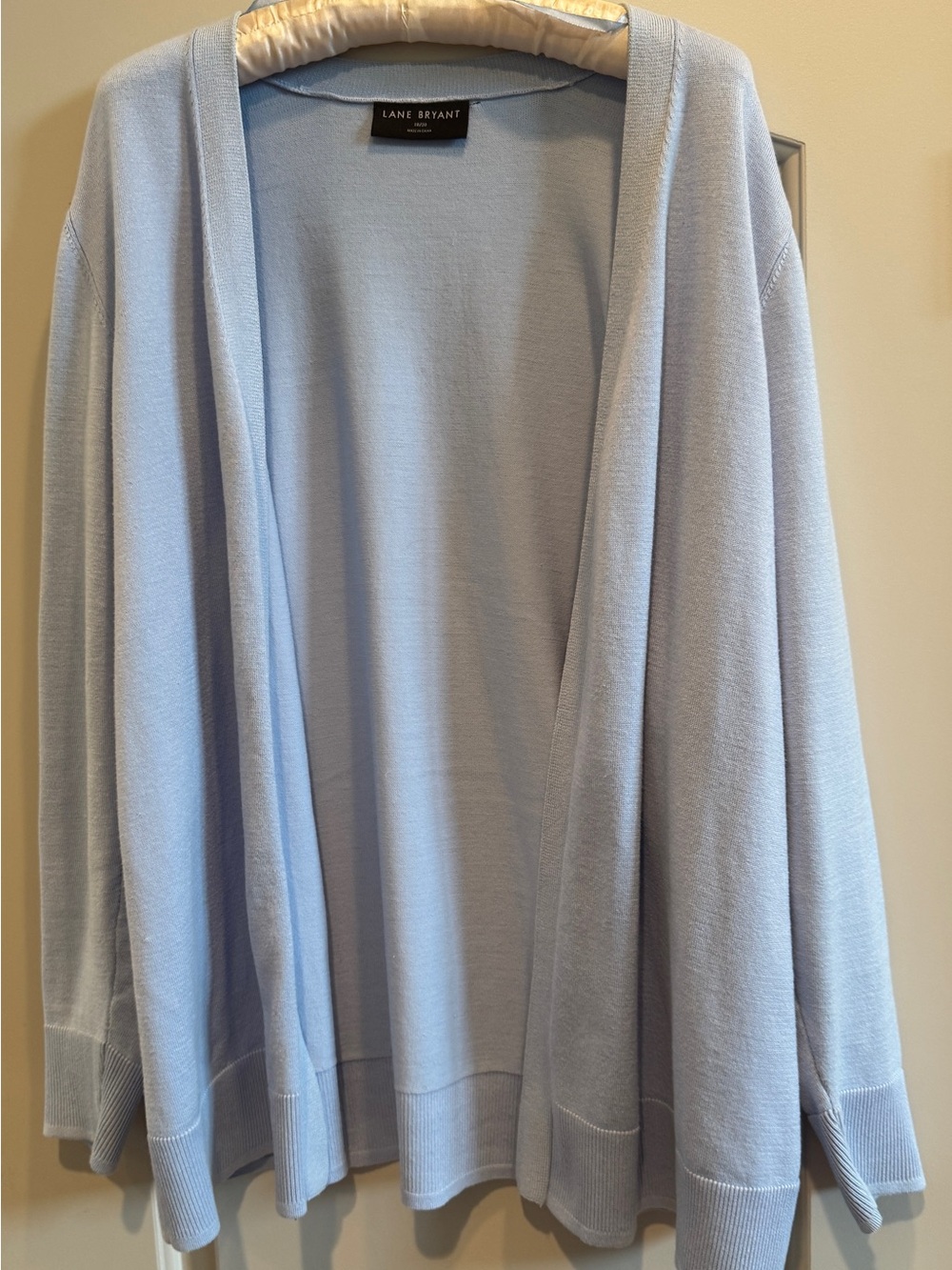 Lane Bryant Pale Blue Open-Front Cardigan